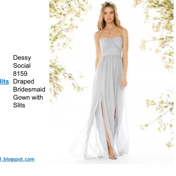 French Novelty Strapless Bridesmaid Dress - Picture 2 of 7